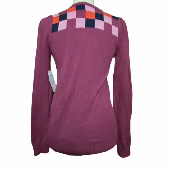 ModCloth Chicly Checkered Intarsia Cardigan Small - Picture 5 of 9